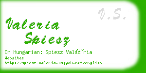 valeria spiesz business card